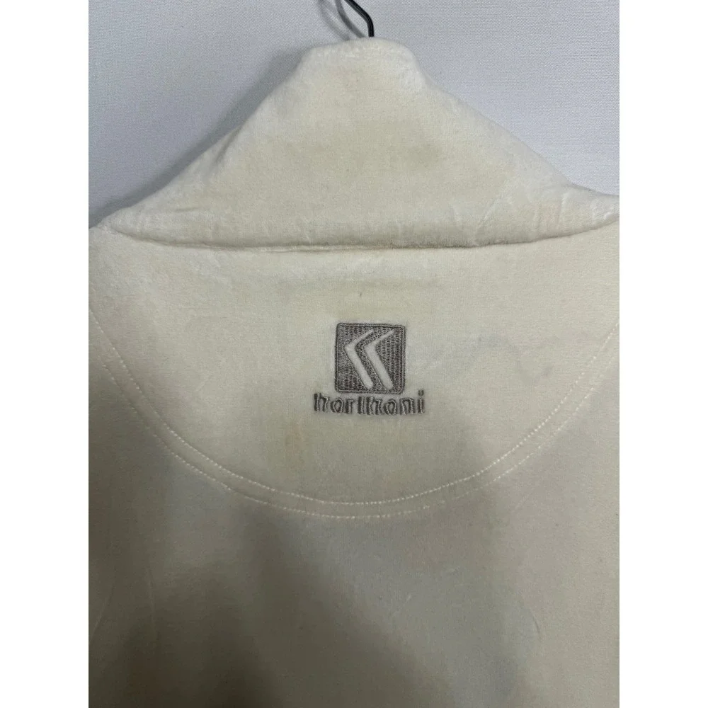 Karl Kani Velour Track Jacket Mens XXL Cream Full Zip Embroidered Excellent